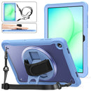 Samsung Tab A11+ A11 Plus Rugged Case - 360° Stand, Hand & Shoulder Strap - Shockproof - Lavender