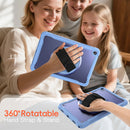 Samsung Tab A11+ A11 Plus Rugged Case - 360° Stand, Hand & Shoulder Strap - Shockproof - Lavender