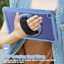 Samsung Tab A11+ A11 Plus Rugged Case - 360° Stand, Hand & Shoulder Strap - Shockproof - Lavender