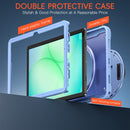 Samsung Tab A11+ A11 Plus Rugged Case - 360° Stand, Hand & Shoulder Strap - Shockproof - Lavender