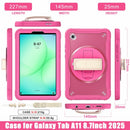 Samsung Tab A11 Rugged Case - 360° Stand Hand & Shoulder