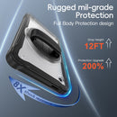 Samsung Tab A11 Rugged Case - 360° Stand, Hand & Shoulder Strap - Shockproof - Black