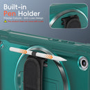 Samsung Tab A11 Rugged Case - 360° Stand, Hand & Shoulder Strap - Shockproof - Green