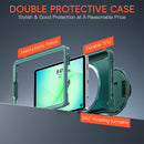 Samsung Tab A11 Rugged Case - 360° Stand, Hand & Shoulder Strap - Shockproof - Green