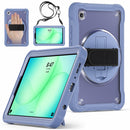 Samsung Tab A11 Rugged Case - 360° Stand, Hand & Shoulder Strap - Shockproof - Lavender