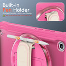 Samsung Tab A11 Rugged Case - 360° Stand, Hand & Shoulder Strap - Shockproof - Rose