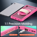 Samsung Tab A11 Rugged Case - 360° Stand, Hand & Shoulder Strap - Shockproof - Rose