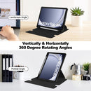 360° Rotating Keyboard Case for Samsung Galaxy Tab A9+/A11+ – Detachable Keyboard with Pencil Holder [Black]