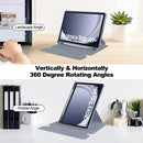 Samsung Galaxy Tab A9 Plus A9+ 360° Rotating Keyboard Case with Pencil Holder Lavender