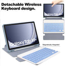 360° Rotating Keyboard Case for Samsung Galaxy Tab A9+/A11+ – Detachable Keyboard with Pencil Holder [Lavender]