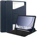 Samsung Galaxy Tab A9 Plus A9+ 360° Rotating Keyboard Case with Pencil Holder Navy