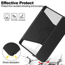 Samsung Tab A9 Plus A9+ Rotating Acrylic Back PU Leather Case with Pencil Holder Black