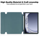 Samsung Tab A9 Plus A9+ Rotating Acrylic Back PU Leather Case with Pencil Holder Teal