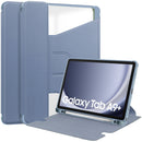 Rotating Acrylic Back PU Leather Case for Samsung Galaxy Tab A9+/A11+ with Pencil Holder [Lavender]