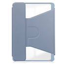 Rotating Acrylic Back PU Leather Case for Samsung Galaxy Tab A9+/A11+ with Pencil Holder [Lavender]