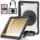 Samsung Tab A9+ A9 Plus Rugged Case - 360° Stand, Hand & Shoulder Strap - Shockproof - Black
