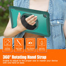 Samsung Tab A9+ A9 Plus Rugged Case - 360° Stand, Hand & Shoulder Strap - Shockproof - Green