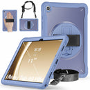 Samsung Tab A9+ A9 Plus Rugged Case - 360° Stand, Hand & Shoulder Strap - Shockproof - Lavender