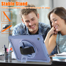 Samsung Tab A9+ A9 Plus Rugged Case - 360° Stand, Hand & Shoulder Strap - Shockproof - Lavender