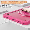 Samsung Tab A9+ A9 Plus Rugged Case - 360° Stand, Hand & Shoulder Strap - Shockproof - Rose