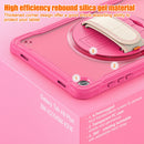 Samsung Tab A9+ A9 Plus Rugged Case - 360° Stand, Hand & Shoulder Strap - Shockproof - Rose