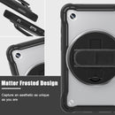 Samsung Tab A9 Rugged Case - 360° Stand, Hand & Shoulder Strap - Shockproof - Black