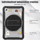 Samsung Tab A9 Rugged Case - 360° Stand, Hand & Shoulder Strap - Shockproof - Black