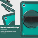 Samsung Tab A9 Rugged Case - 360° Stand, Hand & Shoulder Strap - Shockproof - Green