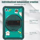 Samsung Tab A9 Rugged Case - 360° Stand, Hand & Shoulder Strap - Shockproof - Green