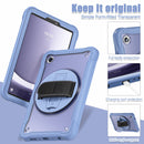 Samsung Tab A9 Rugged Case - 360° Stand, Hand & Shoulder Strap - Shockproof - Lavender
