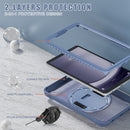 Samsung Tab A9 Rugged Case - 360° Stand, Hand & Shoulder Strap - Shockproof - Lavender
