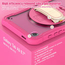 Samsung Tab A9 Rugged Case - 360° Stand, Hand & Shoulder Strap - Shockproof - Rose
