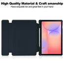 360° Rotating Keyboard Case for Samsung Galaxy Tab S10Lite/S10FE/S9FE/S9 – Detachable Keyboard with Pencil Holder [Navy]