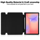 Rotating Acrylic Back PU Leather Case for Samsung Galaxy Tab S10Lite/S10FE/S9FE/S9 with Pencil Holder [Black]