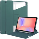 Rotating Acrylic Back PU Leather Case for Samsung Galaxy Tab S10Lite/S10FE/S9FE/S9 with Pencil Holder [Teal]
