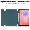 Rotating Acrylic Back PU Leather Case for Samsung Galaxy Tab S10Lite/S10FE/S9FE/S9 with Pencil Holder [Teal]