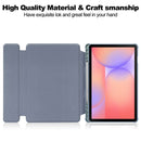 Rotating Acrylic Back PU Leather Case for Samsung Galaxy Tab S10Lite/S10FE/S9FE/S9 with Pencil Holder [Lavender]