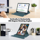360° Rotating Keyboard Case for Samsung Galaxy Tab S10+/S9+/S9FE+/S8+ – Detachable Keyboard with Pencil Holder [Teal]