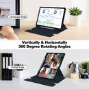 360° Rotating Keyboard Case for Samsung Galaxy Tab S10+/S9+/S9FE+/S8+ – Detachable Keyboard with Pencil Holder [Navy]