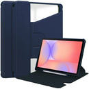 Rotating Acrylic Back PU Leather Case for Samsung Galaxy Tab S10+/S9+/S9FE+/S8+ with Pencil Holder [Navy]
