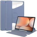 Rotating Acrylic Back PU Leather Case for Samsung Galaxy Tab S10Ultra/S9Ultra/S8Ultra with Pencil Holder [Lavender]