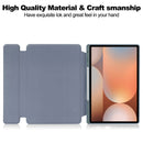 Rotating Acrylic Back PU Leather Case for Samsung Galaxy Tab S10Ultra/S9Ultra/S8Ultra with Pencil Holder [Lavender]
