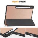 Samsung Tab S10FE Plus X620 Tri Fold Pen Holder Case [Rose
