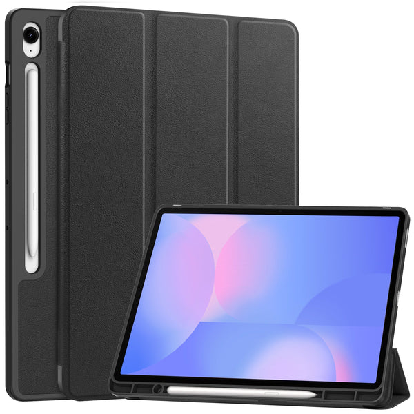 Samsung Tab S10FE Plus X620 Tri Fold Pen Holder Case [Black]