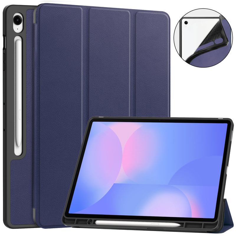 Samsung Tab S10FE Plus X620 Tri Fold Pen Holder Case [Navy]