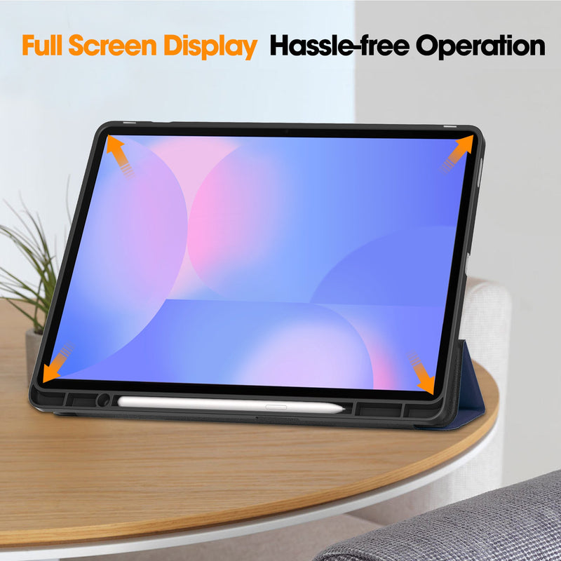 Samsung Tab S10FE Plus X620 Tri Fold Pen Holder Case [Navy]