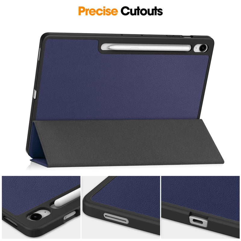 Samsung Tab S10FE Plus X620 Tri Fold Pen Holder Case [Navy]