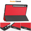Samsung Tab S10FE Plus X620 Tri Fold Pen Holder Case [Red]