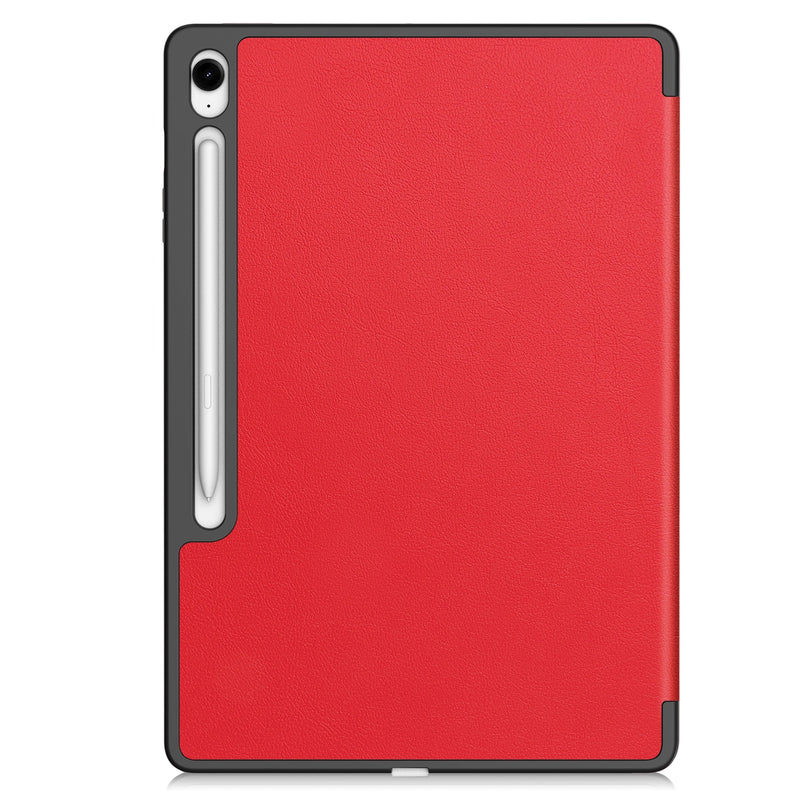 Samsung Tab S10FE Plus X620 Tri Fold Pen Holder Case [Red]