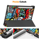 Samsung Tab S10FE Plus X620 Designer Tri-Fold Case [Graffiti]